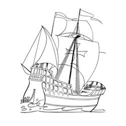 Disegno da colorare: Barca / Nave (Trasporto) #137579 - Pagine da Colorare Stampabili Gratuite