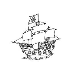 Disegno da colorare: Barca / Nave (Trasporto) #137590 - Pagine da Colorare Stampabili Gratuite