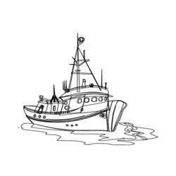 Disegno da colorare: Barca / Nave (Trasporto) #137605 - Pagine da Colorare Stampabili Gratuite