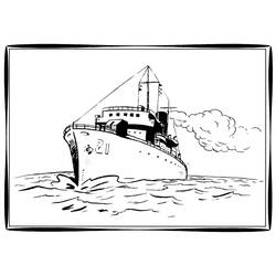 Disegno da colorare: Barca / Nave (Trasporto) #137640 - Pagine da Colorare Stampabili Gratuite