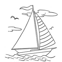 Disegno da colorare: Barca / Nave (Trasporto) #137655 - Pagine da Colorare Stampabili Gratuite