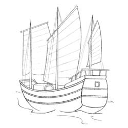 Disegno da colorare: Barca / Nave (Trasporto) #137657 - Pagine da Colorare Stampabili Gratuite