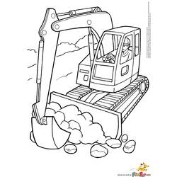 Disegno da colorare: Bulldozer / escavatore meccanico (Trasporto) #141678 - Pagine da Colorare Stampabili Gratuite