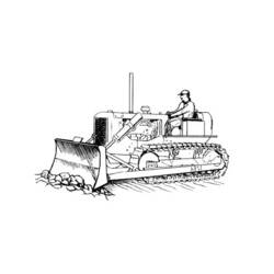 Disegno da colorare: Bulldozer / escavatore meccanico (Trasporto) #141686 - Pagine da Colorare Stampabili Gratuite