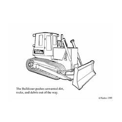 Disegno da colorare: Bulldozer / escavatore meccanico (Trasporto) #141689 - Pagine da Colorare Stampabili Gratuite