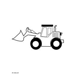 Disegno da colorare: Bulldozer / escavatore meccanico (Trasporto) #141693 - Pagine da Colorare Stampabili Gratuite