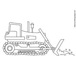 Disegno da colorare: Bulldozer / escavatore meccanico (Trasporto) #141694 - Pagine da Colorare Stampabili Gratuite