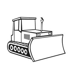 Disegno da colorare: Bulldozer / escavatore meccanico (Trasporto) #141695 - Pagine da Colorare Stampabili Gratuite