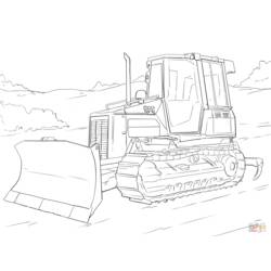 Disegno da colorare: Bulldozer / escavatore meccanico (Trasporto) #141697 - Pagine da Colorare Stampabili Gratuite