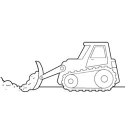 Disegno da colorare: Bulldozer / escavatore meccanico (Trasporto) #141744 - Pagine da Colorare Stampabili Gratuite