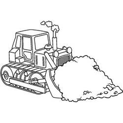 Disegno da colorare: Bulldozer / escavatore meccanico (Trasporto) #141754 - Pagine da Colorare Stampabili Gratuite