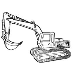 Disegne da colorare: Bulldozer / escavatore meccanico - Pagine da Colorare Stampabili Gratuite