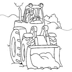 Disegno da colorare: Bulldozer / escavatore meccanico (Trasporto) #141769 - Pagine da Colorare Stampabili Gratuite