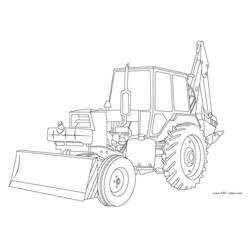 Disegno da colorare: Bulldozer / escavatore meccanico (Trasporto) #141773 - Pagine da Colorare Stampabili Gratuite