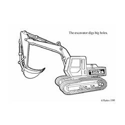 Disegno da colorare: Bulldozer / escavatore meccanico (Trasporto) #141783 - Pagine da Colorare Stampabili Gratuite