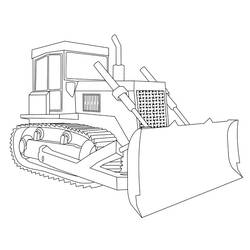 Disegno da colorare: Bulldozer / escavatore meccanico (Trasporto) #141784 - Pagine da Colorare Stampabili Gratuite