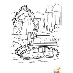 Disegno da colorare: Bulldozer / escavatore meccanico (Trasporto) #141785 - Pagine da Colorare Stampabili Gratuite