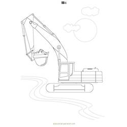 Disegno da colorare: Bulldozer / escavatore meccanico (Trasporto) #141789 - Pagine da Colorare Stampabili Gratuite