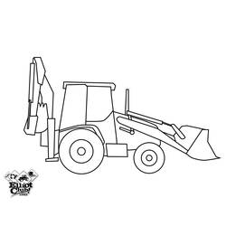 Disegno da colorare: Bulldozer / escavatore meccanico (Trasporto) #141800 - Pagine da Colorare Stampabili Gratuite