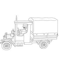 Disegno da colorare: Camion (Trasporto) #135685 - Pagine da Colorare Stampabili Gratuite