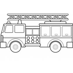 Disegno da colorare: Camion dei pompieri (Trasporto) #135778 - Pagine da Colorare Stampabili Gratuite