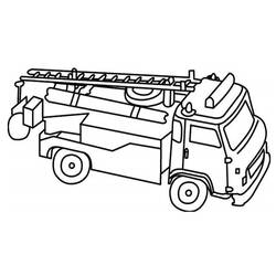 Disegno da colorare: Camion dei pompieri (Trasporto) #135780 - Pagine da Colorare Stampabili Gratuite
