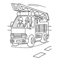 Disegno da colorare: Camion dei pompieri (Trasporto) #135781 - Pagine da Colorare Stampabili Gratuite