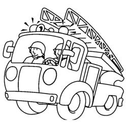 Disegno da colorare: Camion dei pompieri (Trasporto) #135786 - Pagine da Colorare Stampabili Gratuite