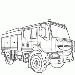Disegno da colorare: Camion dei pompieri (Trasporto) #135787 - Pagine da Colorare Stampabili Gratuite