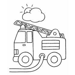 Disegno da colorare: Camion dei pompieri (Trasporto) #135790 - Pagine da Colorare Stampabili Gratuite