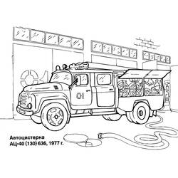 Disegno da colorare: Camion dei pompieri (Trasporto) #135795 - Pagine da Colorare Stampabili Gratuite