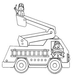 Disegno da colorare: Camion dei pompieri (Trasporto) #135796 - Pagine da Colorare Stampabili Gratuite
