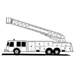 Disegno da colorare: Camion dei pompieri (Trasporto) #135799 - Pagine da Colorare Stampabili Gratuite