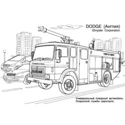 Disegno da colorare: Camion dei pompieri (Trasporto) #135800 - Pagine da Colorare Stampabili Gratuite