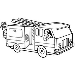 Disegno da colorare: Camion dei pompieri (Trasporto) #135803 - Pagine da Colorare Stampabili Gratuite