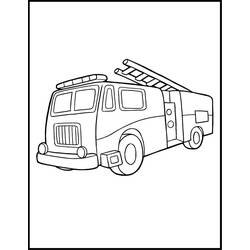 Disegno da colorare: Camion dei pompieri (Trasporto) #135807 - Pagine da Colorare Stampabili Gratuite