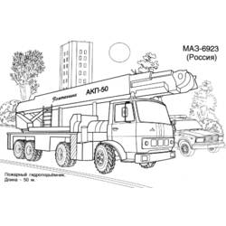 Disegno da colorare: Camion dei pompieri (Trasporto) #135809 - Pagine da Colorare Stampabili Gratuite
