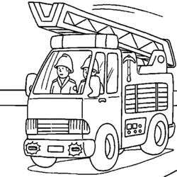 Disegno da colorare: Camion dei pompieri (Trasporto) #135810 - Pagine da Colorare Stampabili Gratuite