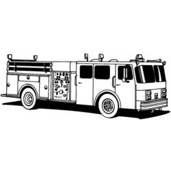 Disegno da colorare: Camion dei pompieri (Trasporto) #135815 - Pagine da Colorare Stampabili Gratuite