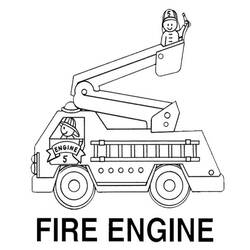 Disegno da colorare: Camion dei pompieri (Trasporto) #135817 - Pagine da Colorare Stampabili Gratuite