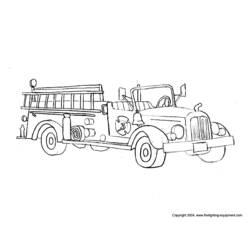 Disegno da colorare: Camion dei pompieri (Trasporto) #135819 - Pagine da Colorare Stampabili Gratuite
