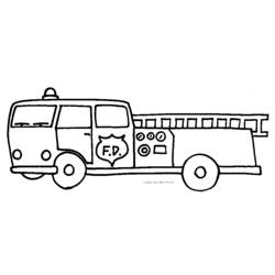 Disegno da colorare: Camion dei pompieri (Trasporto) #135820 - Pagine da Colorare Stampabili Gratuite