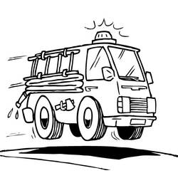 Disegno da colorare: Camion dei pompieri (Trasporto) #135823 - Pagine da Colorare Stampabili Gratuite