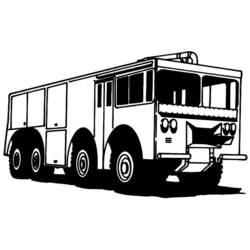 Disegno da colorare: Camion dei pompieri (Trasporto) #135830 - Pagine da Colorare Stampabili Gratuite