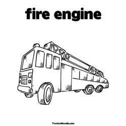Disegno da colorare: Camion dei pompieri (Trasporto) #135833 - Pagine da Colorare Stampabili Gratuite