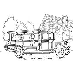 Disegno da colorare: Camion dei pompieri (Trasporto) #135835 - Pagine da Colorare Stampabili Gratuite