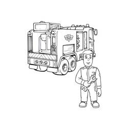 Disegno da colorare: Camion dei pompieri (Trasporto) #135839 - Pagine da Colorare Stampabili Gratuite