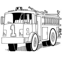Disegno da colorare: Camion dei pompieri (Trasporto) #135849 - Pagine da Colorare Stampabili Gratuite