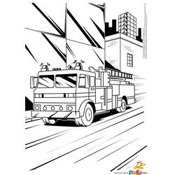 Disegno da colorare: Camion dei pompieri (Trasporto) #135851 - Pagine da Colorare Stampabili Gratuite