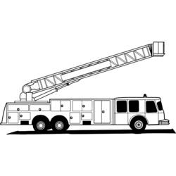 Disegno da colorare: Camion dei pompieri (Trasporto) #135852 - Pagine da Colorare Stampabili Gratuite